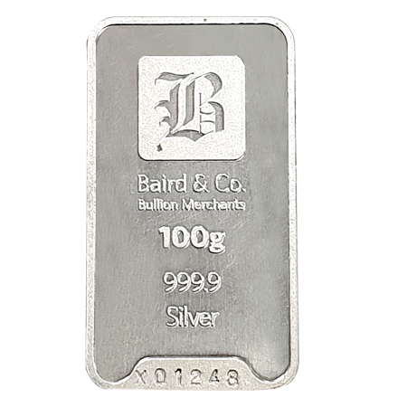 100g Baird and Co Silver Bar